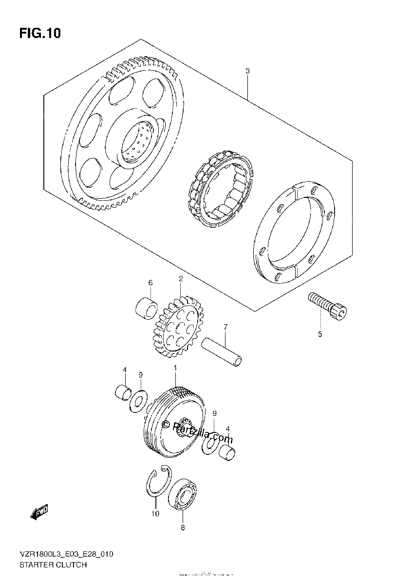 Diagrama de STARTER CLUTCH