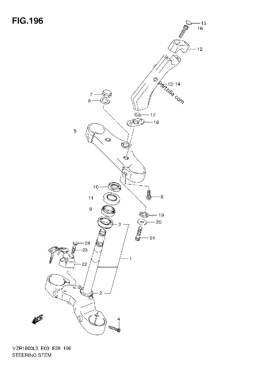 Diagrama de STEERING STEM