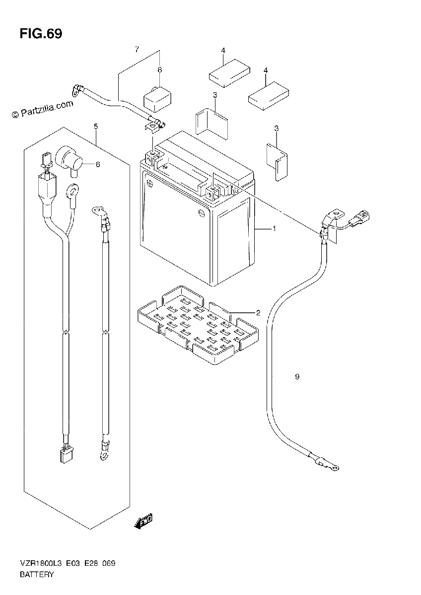 Diagrama de BATTERY VZR1800ZL3 E33