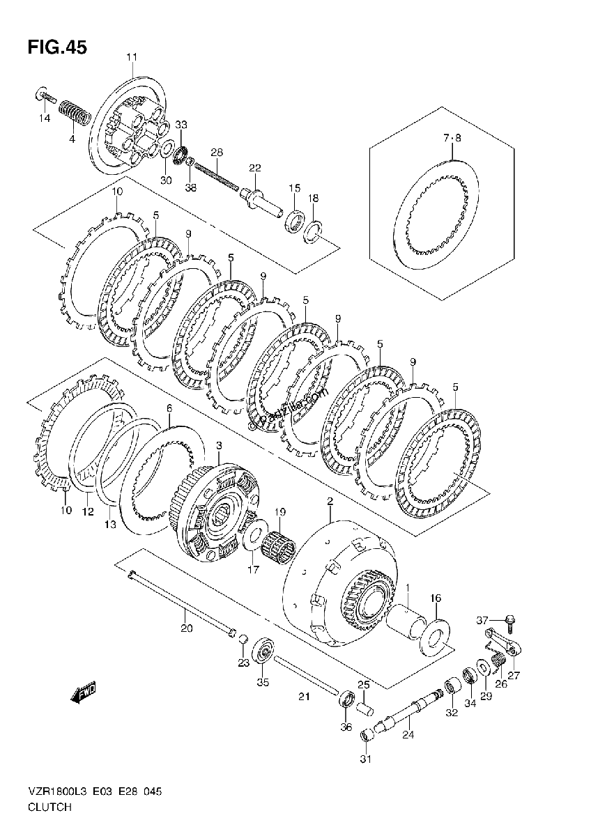 Diagrama de CLUTCH VZR1800ZL3 E03