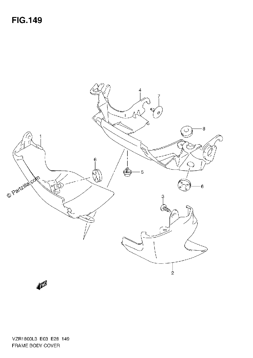 Diagrama de FRAME BODY COVER
