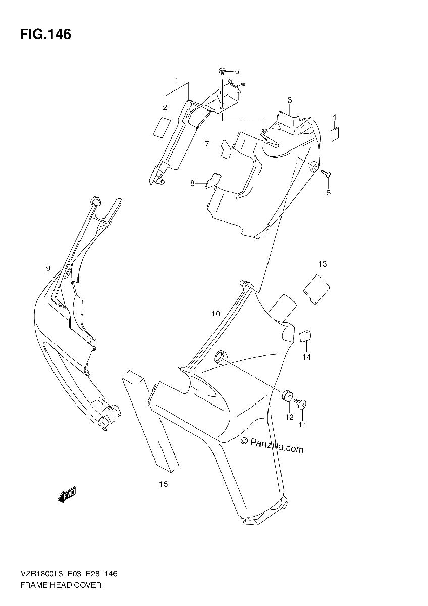 Diagrama de FRAME HEAD COVER VZR1800ZL3 E03