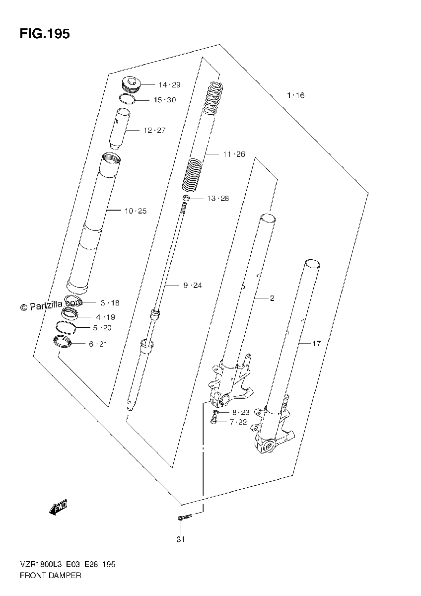 Diagrama de FRONT DAMPER