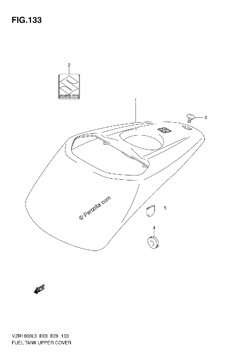 Diagrama de FUEL TANK UPPER COVER