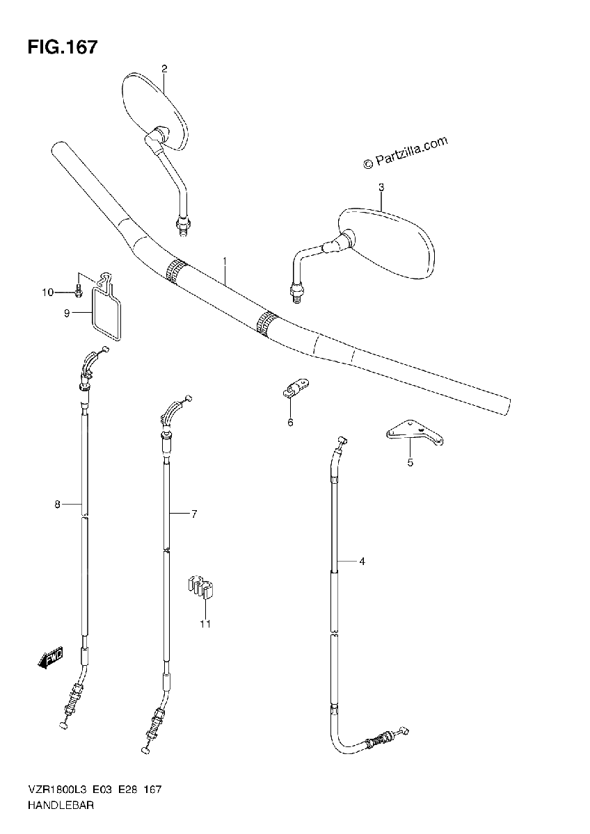 Diagrama de HANDLEBAR VZR1800ZL3 E33