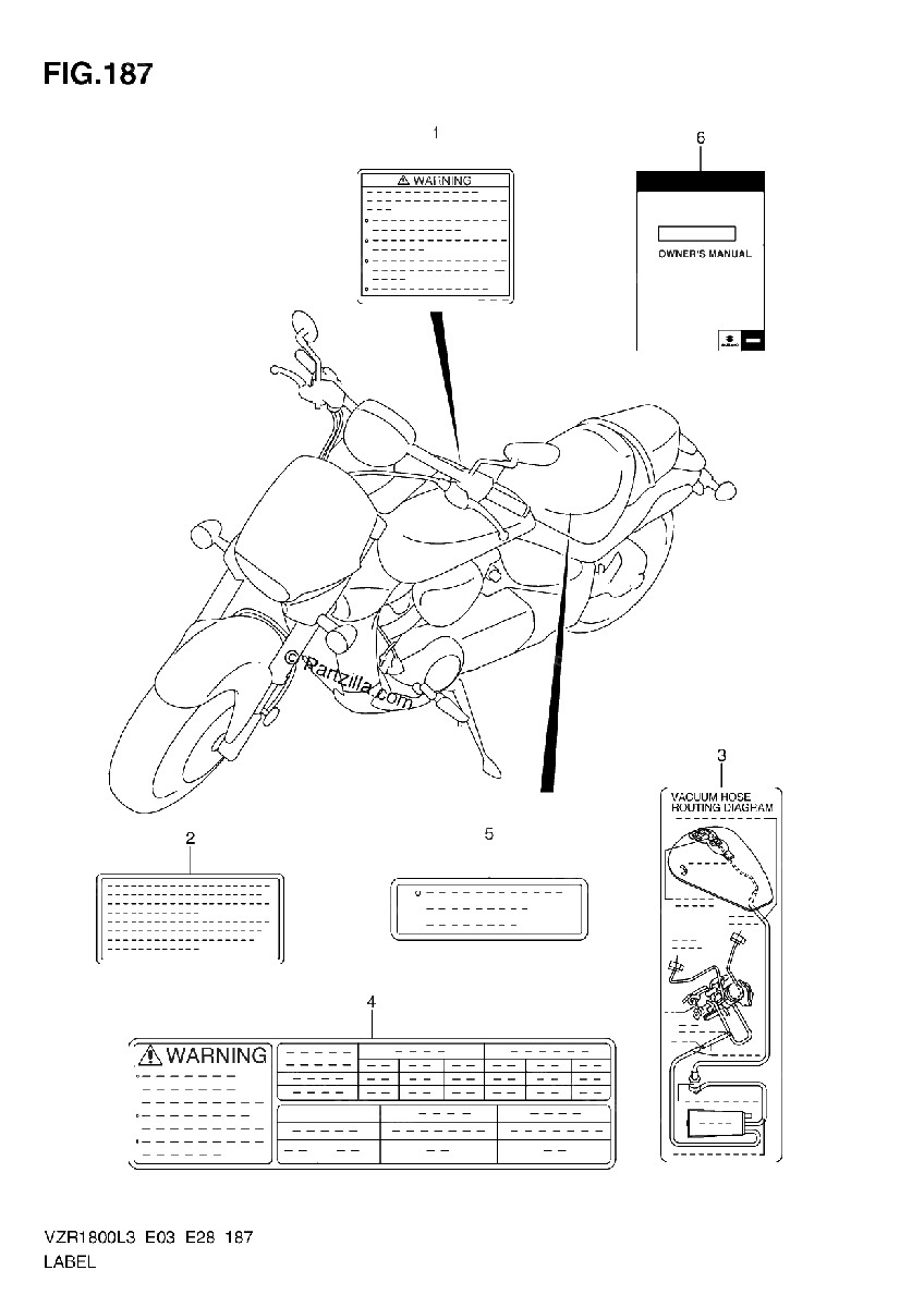 Diagrama de LABEL VZR1800ZL3 E33