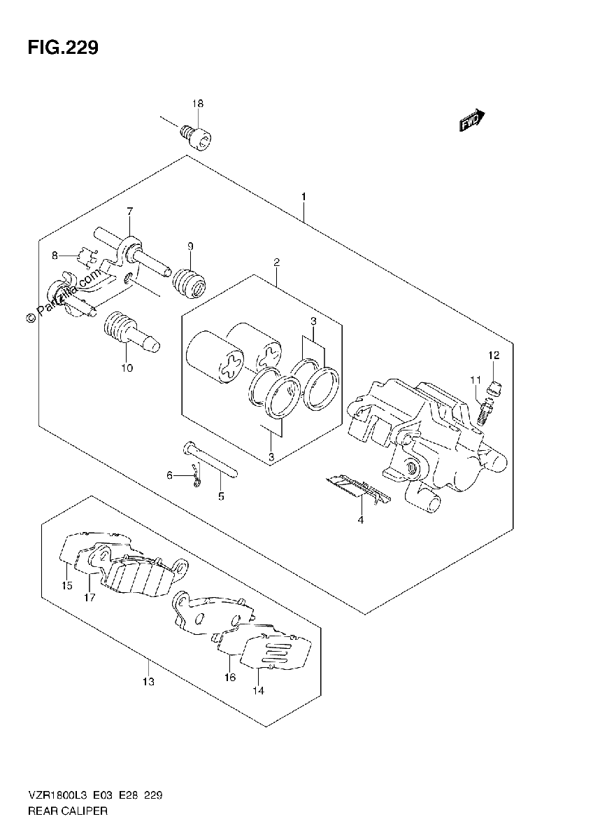 Diagrama de REAR CALIPER
