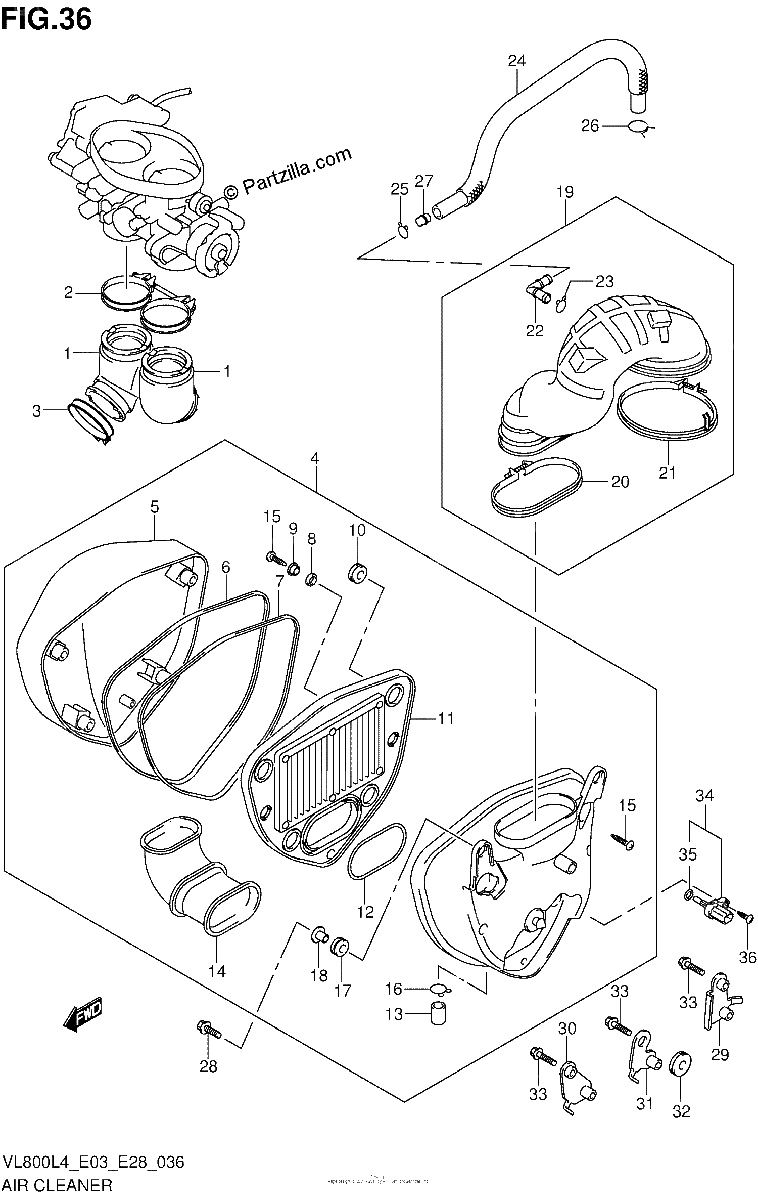 Diagrama de AIR CLEANER
