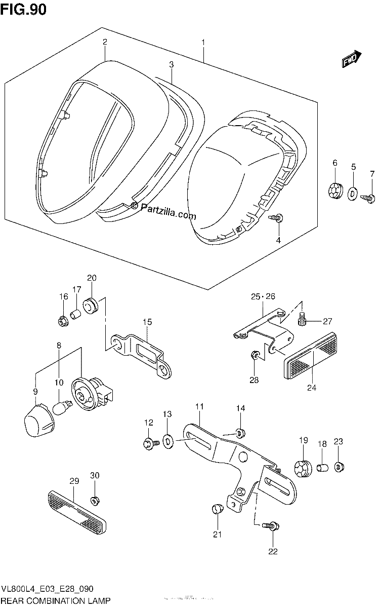 Diagrama de FUEL TANK VL800L4 E03