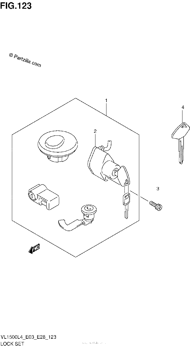 Diagrama de LOCK SET VL1500BL4 E03