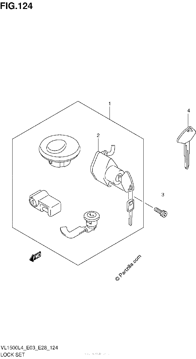Diagrama de LOCK SET VL1500BL4 E28