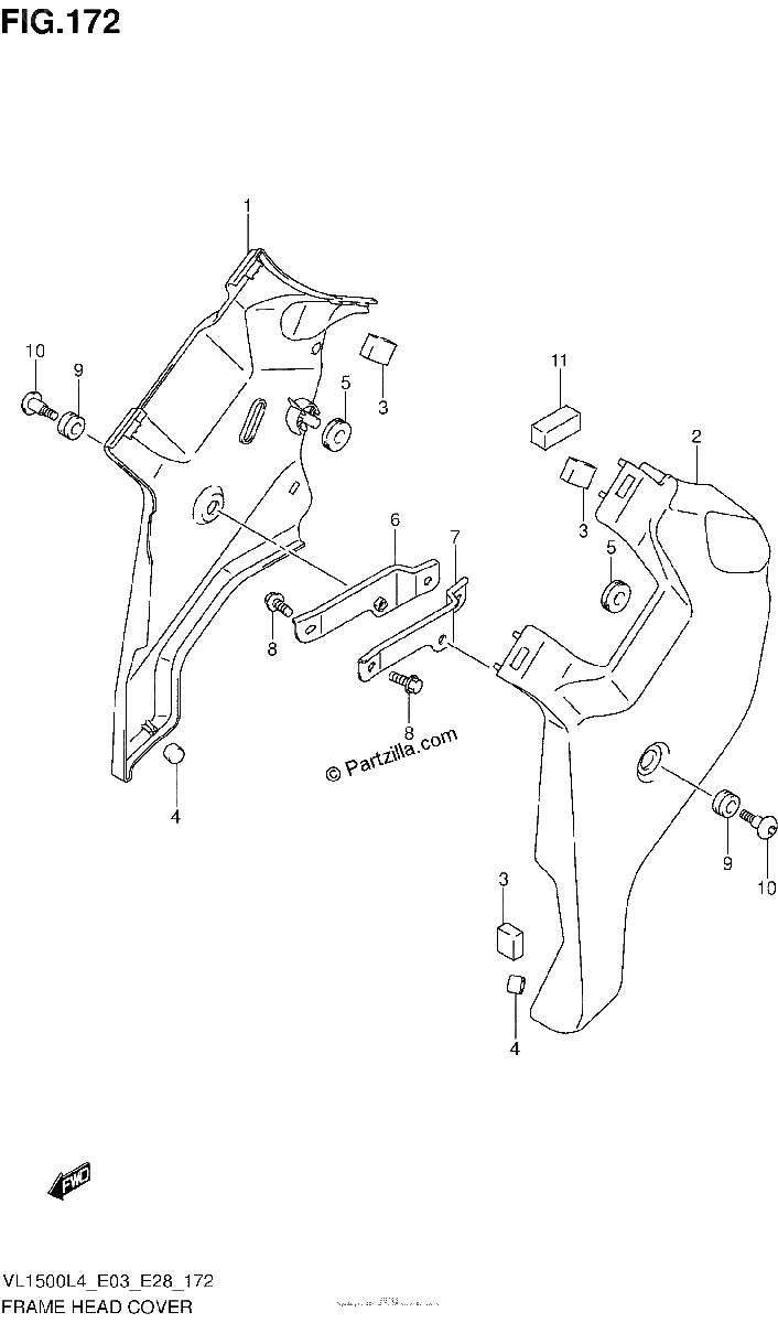 Diagrama de RAME HEAD COVER