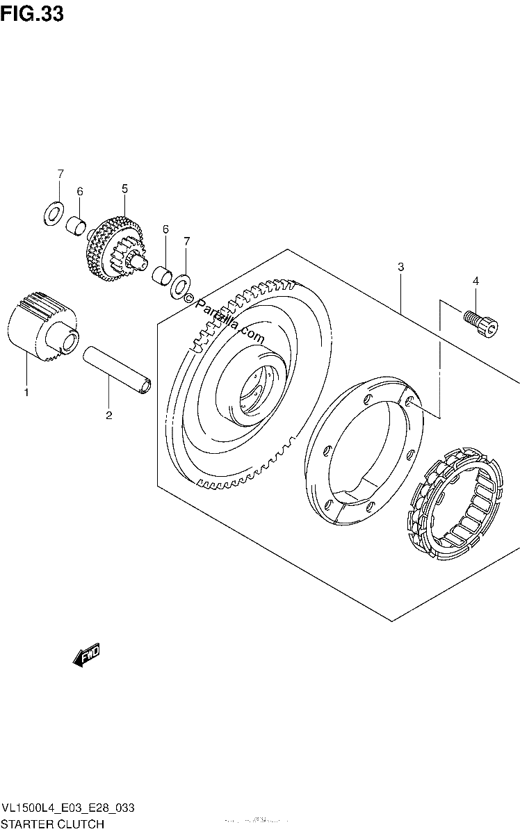 Diagrama de STARTER CLUTCH