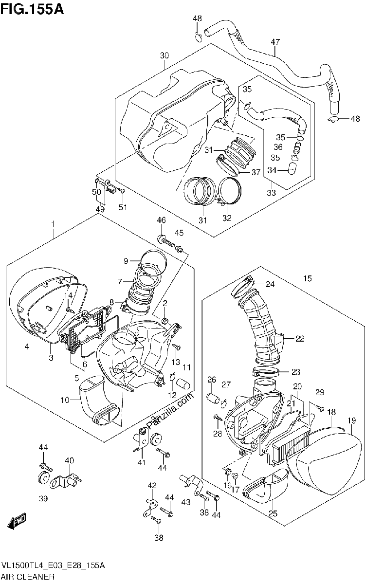 Diagrama de AIR CLEANER