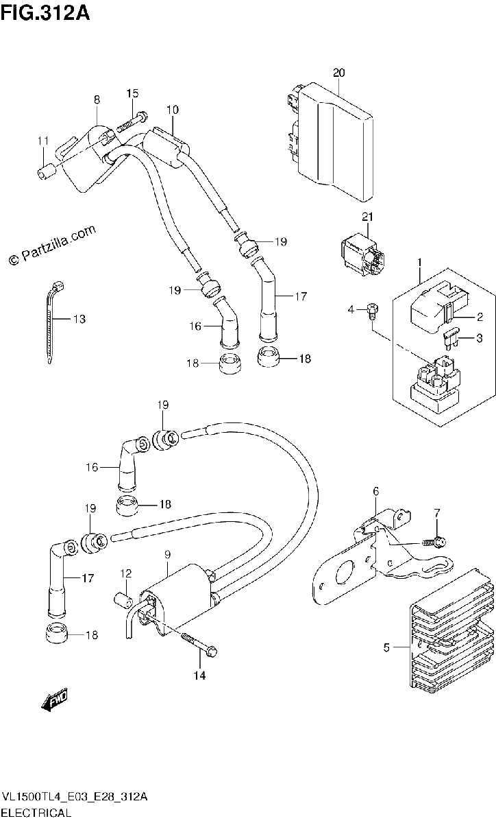 Diagrama de ELECTRICAL VL1500TL4 E03
