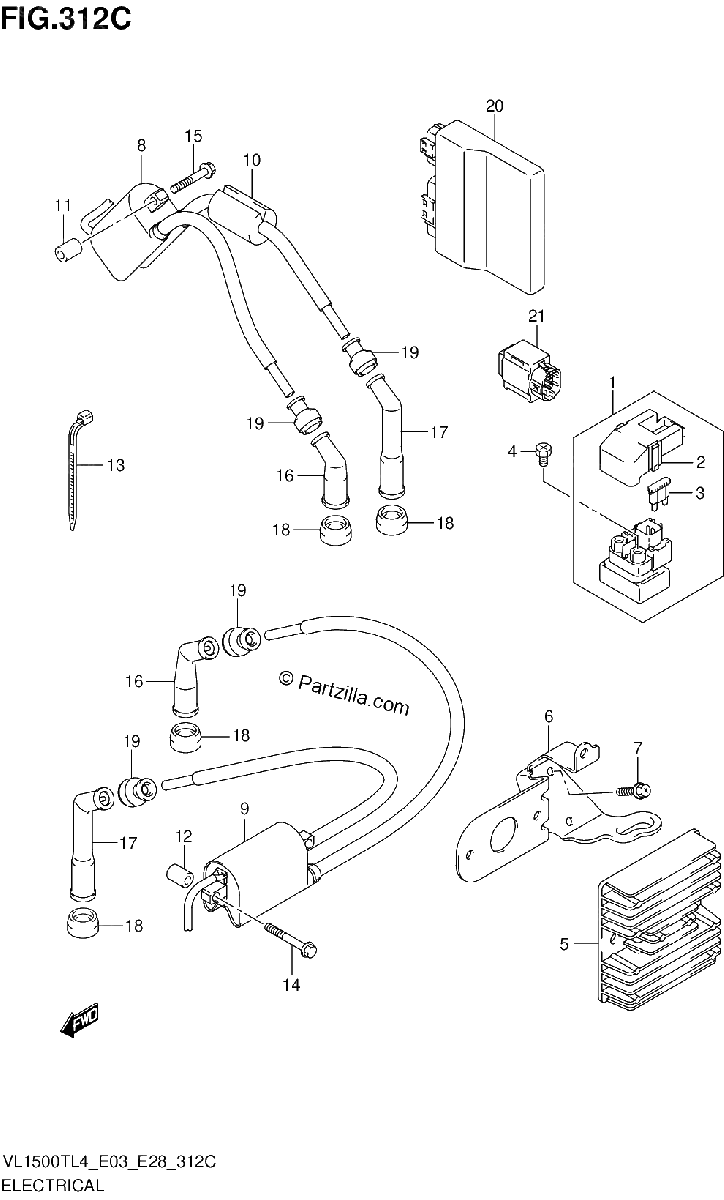 Diagrama de ELECTRICAL VL1500TL4 E33