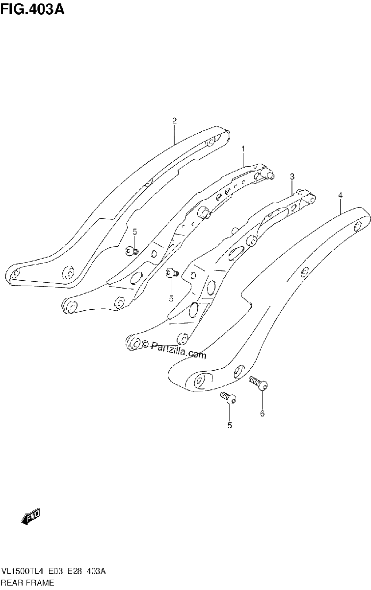 Diagrama de REAR FRAME