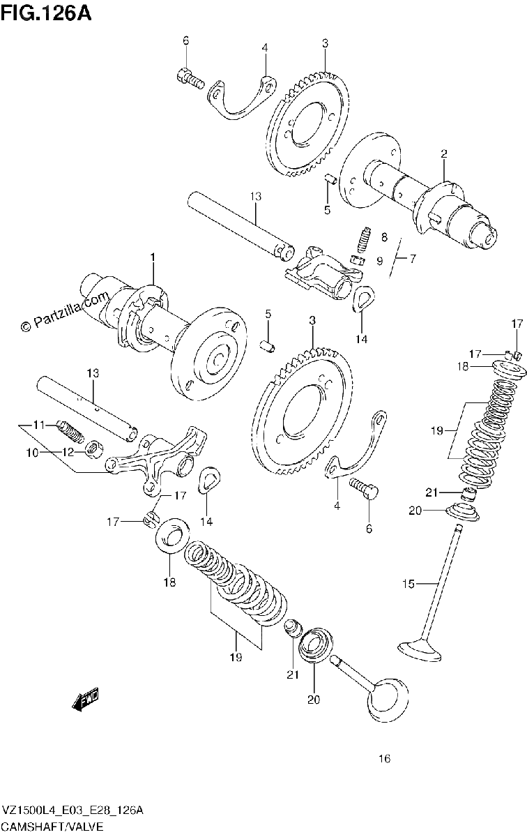 Diagrama de CAMSHAFT VALVE