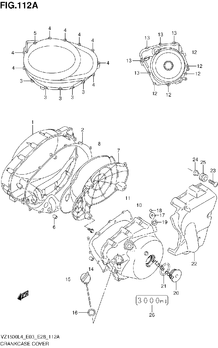 Diagrama de CRANKCASE COVER