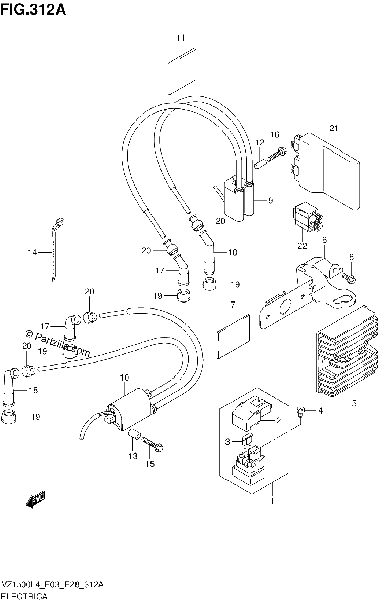 Diagrama de ELECTRICAL VZ1500L4 E03