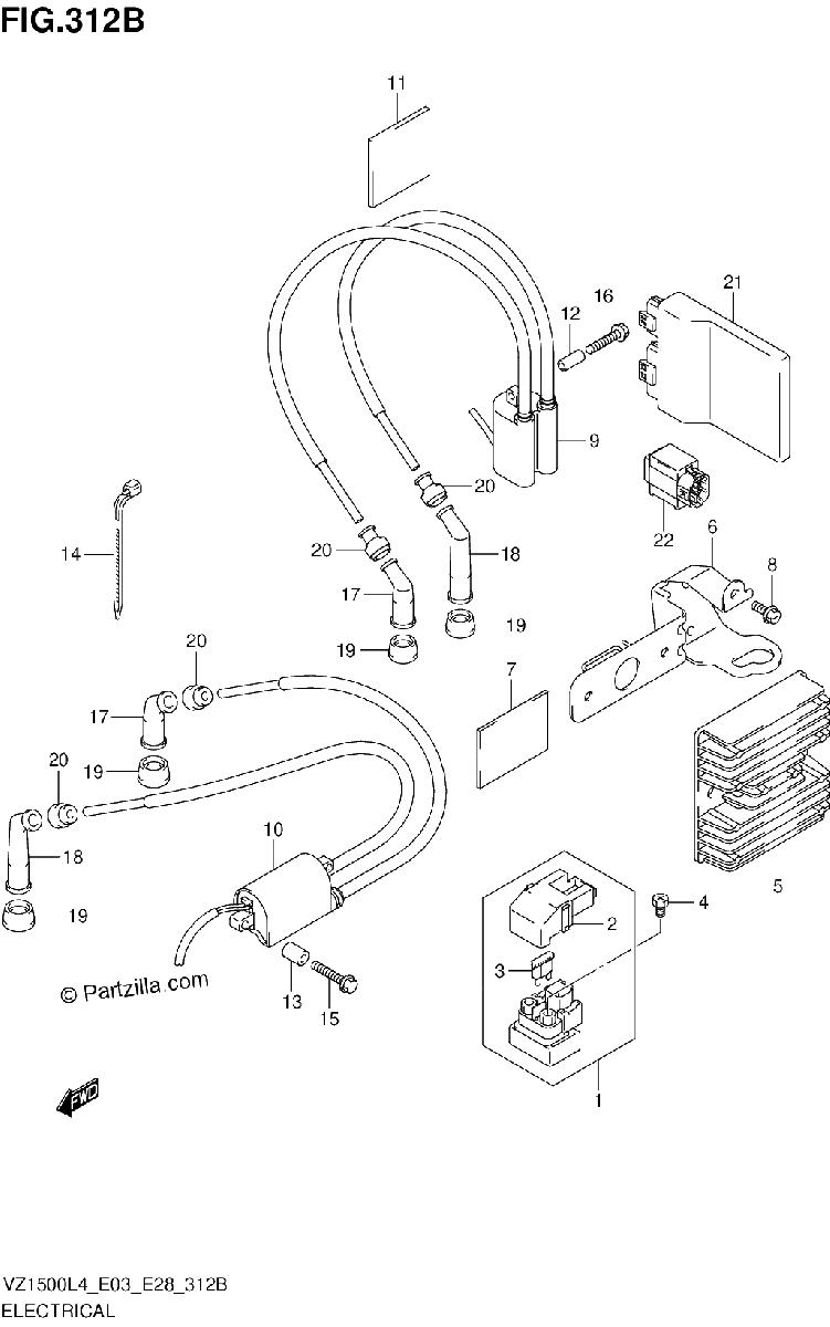 Diagrama de ELECTRICAL VZ1500L4 E28