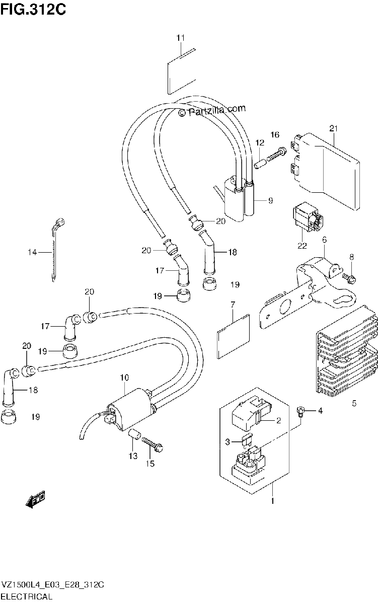 Diagrama de ELECTRICAL VZ1500L4 E33