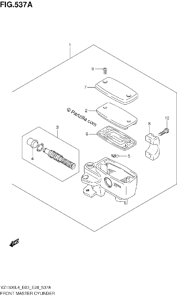 Diagrama de FRONT MASTER CYLINDER