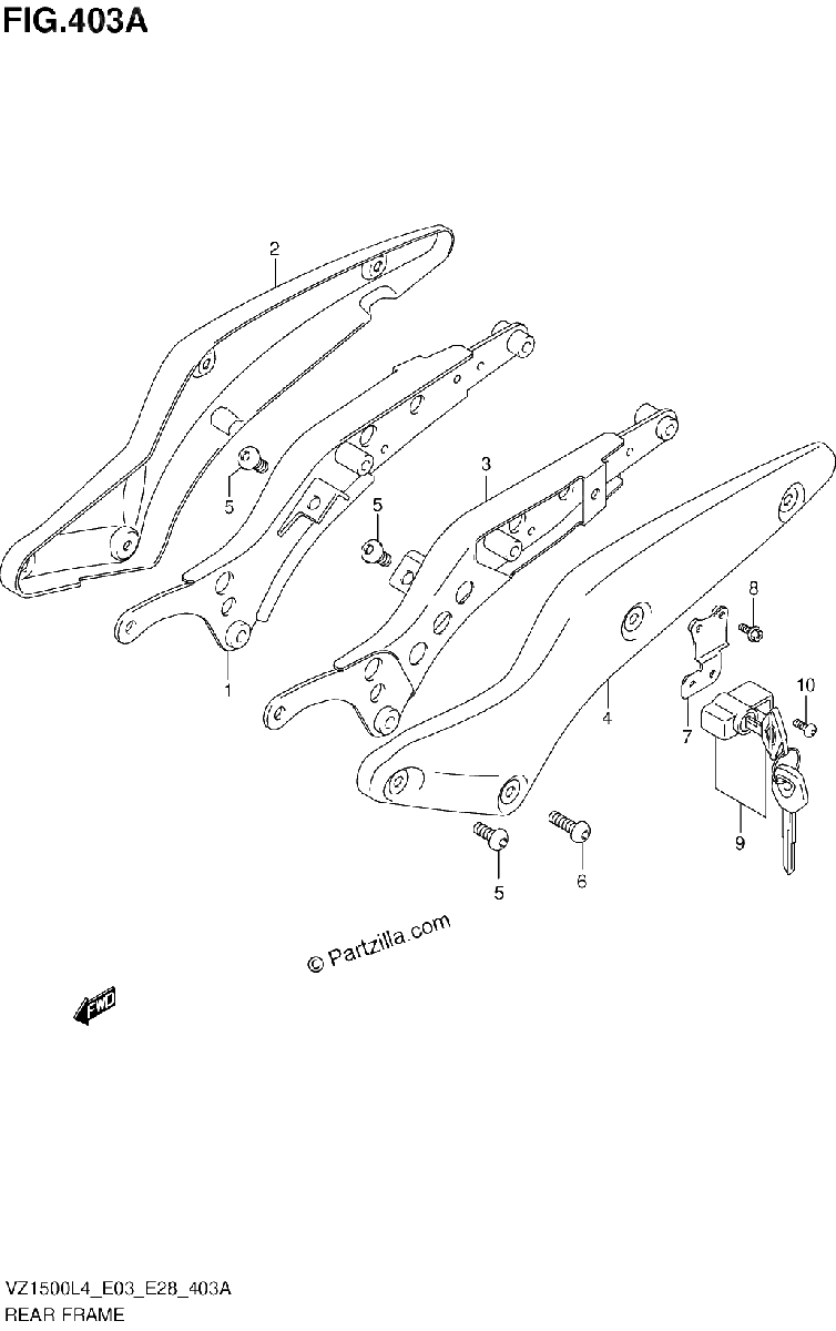 Diagrama de REAR FRAME