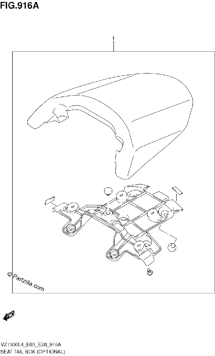 Diagrama de SEAT TAIL BOX OPTIONAL