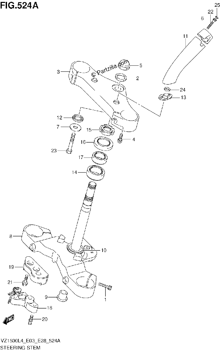Diagrama de STEERING STEM