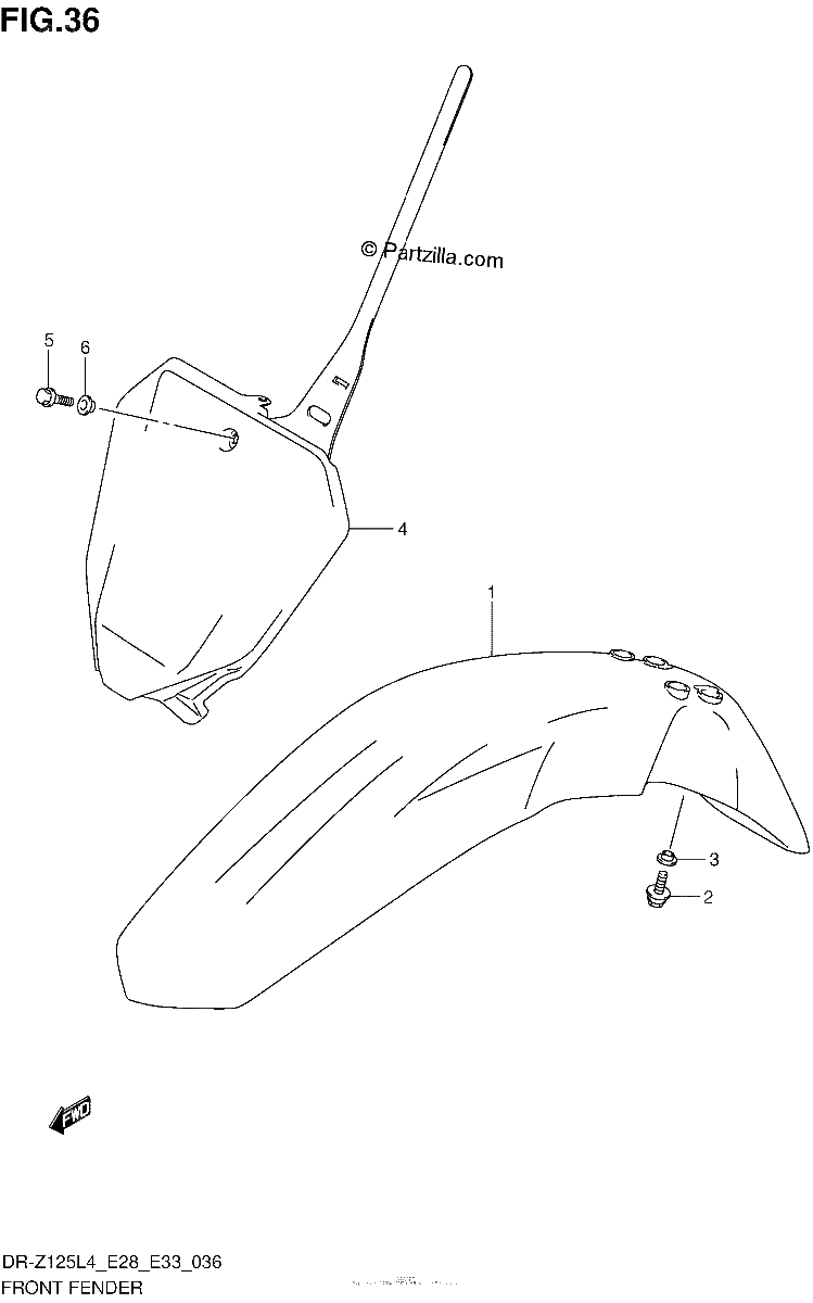 Diagrama de FRONT FENDER