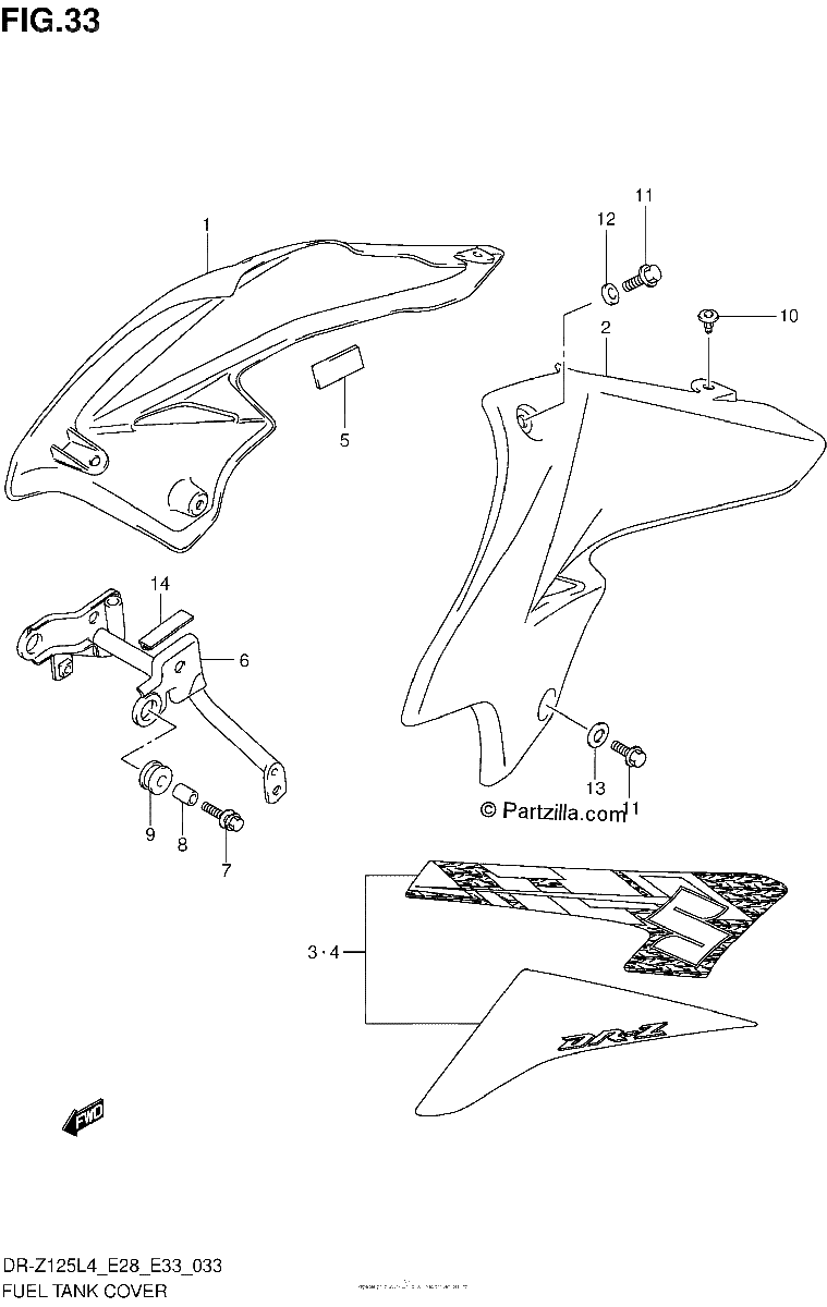 Diagrama de FUEL TANK COVER
