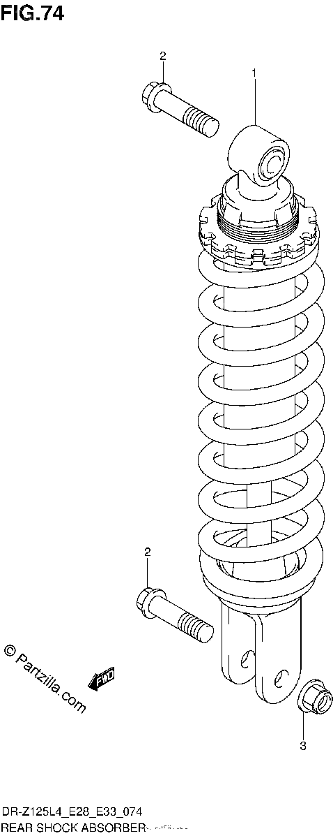 Diagrama de REAR SHOCK ABSORBER DR Z125L4 E28
