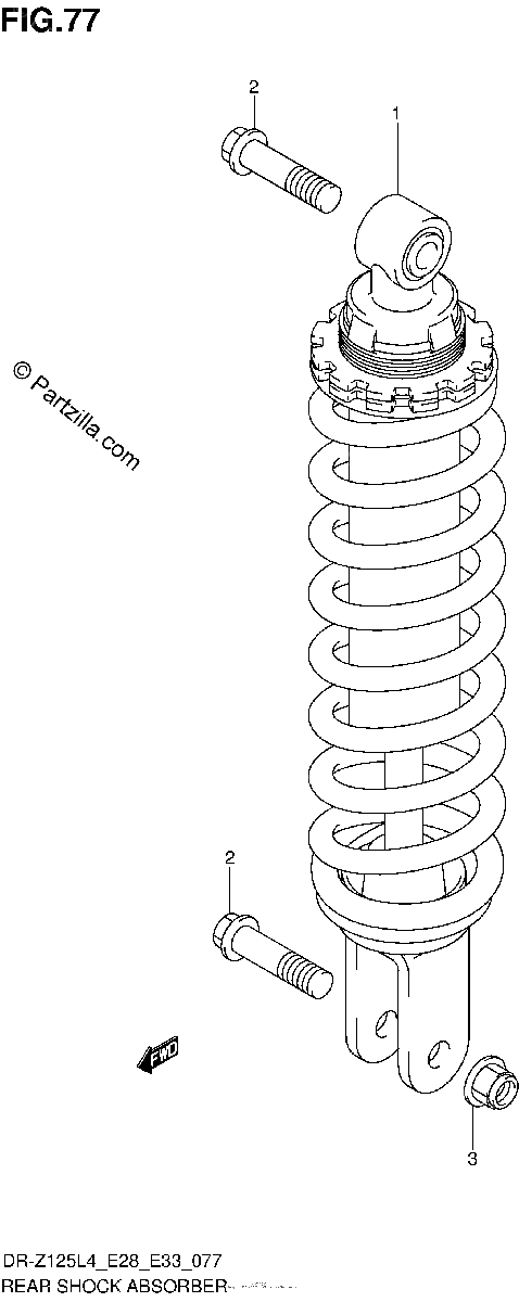Diagrama de REAR SHOCK ABSORBER DR Z125LL4 E33