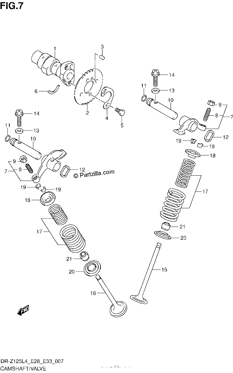 Diagrama de CAMSHAFT VALVE