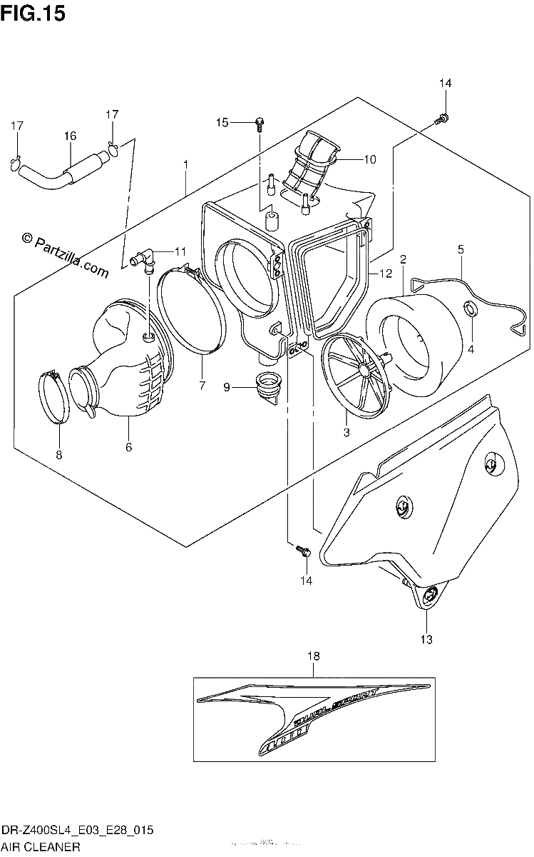 Diagrama de AIR CLEANER
