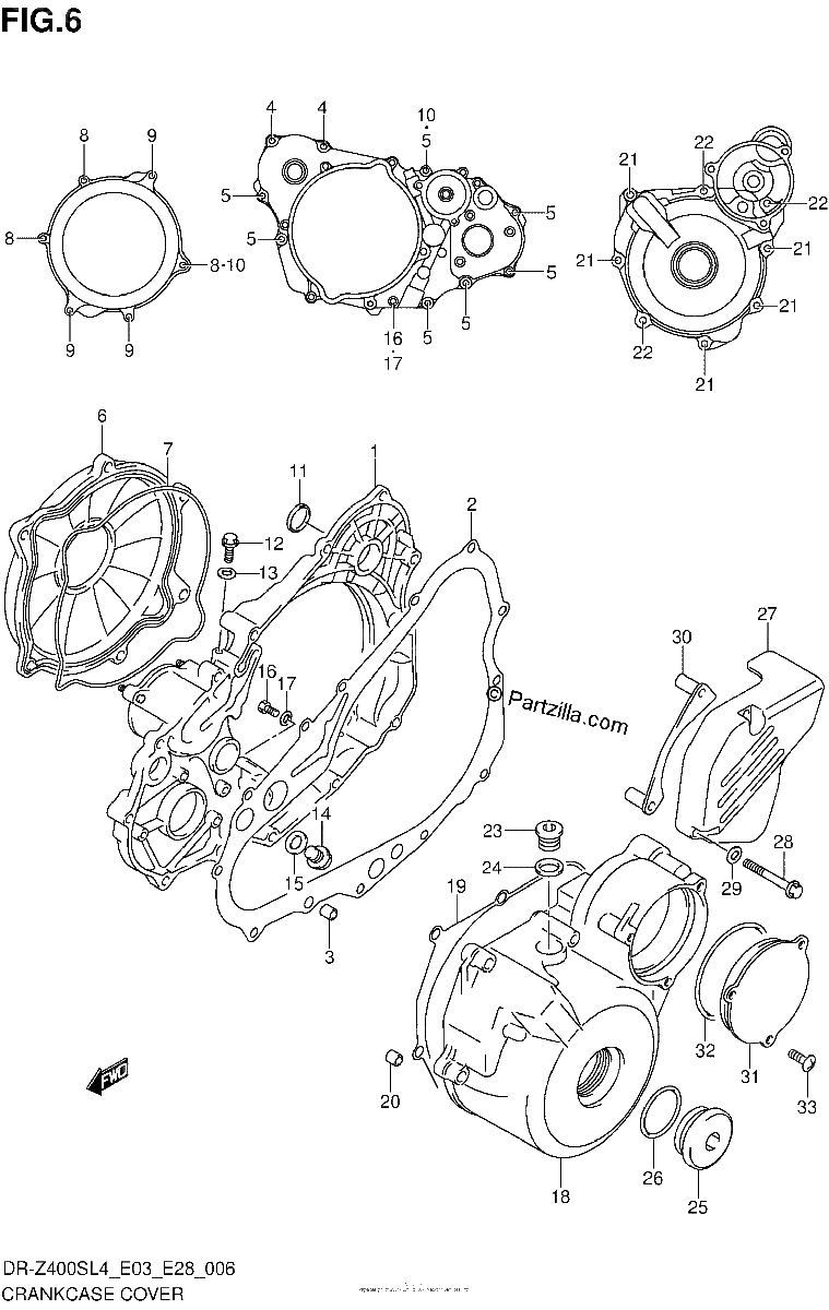 Diagrama de CRANKCASE COVER