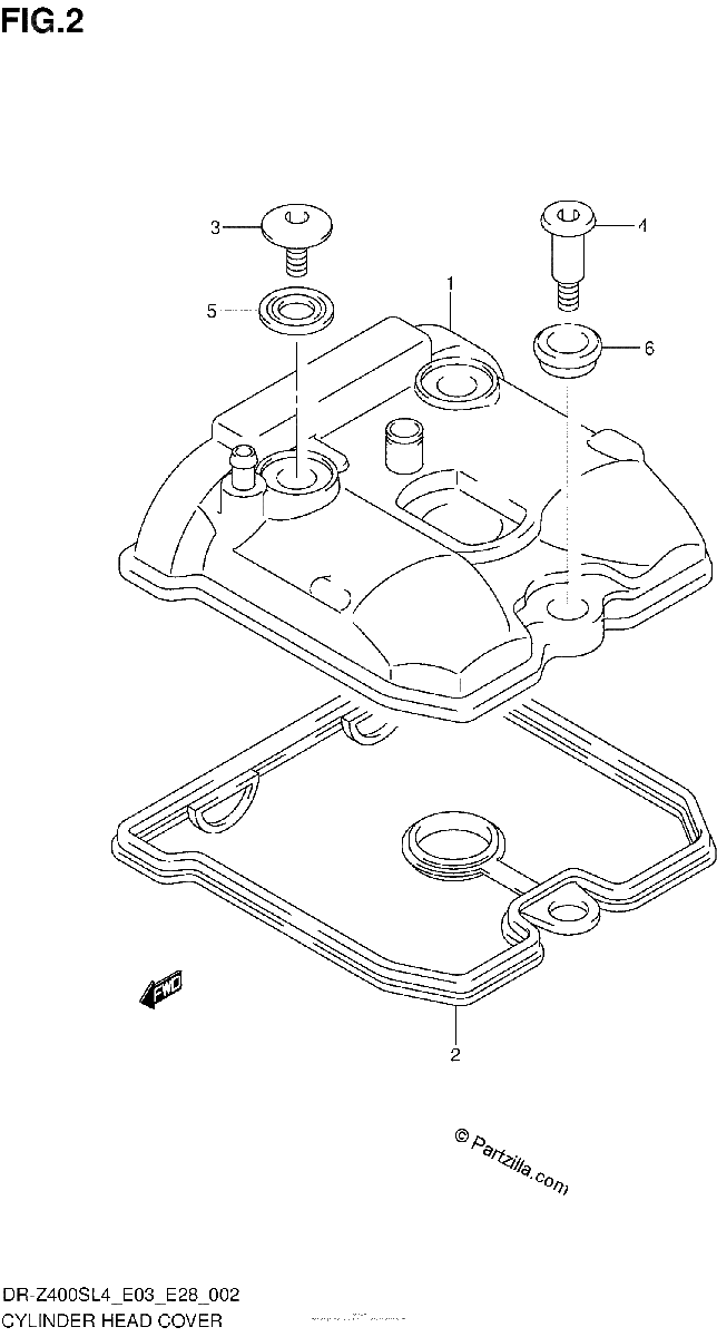 Diagrama de CYLINDER HEAD COVER