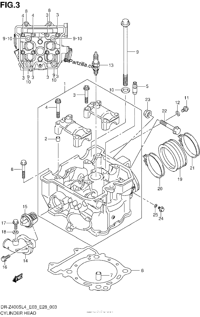 Diagrama de CYLINDER HEAD