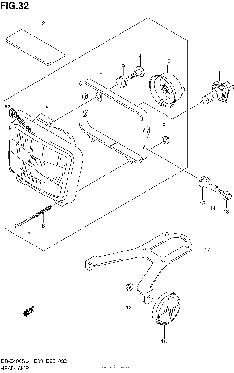 Diagrama de HEADLAMP