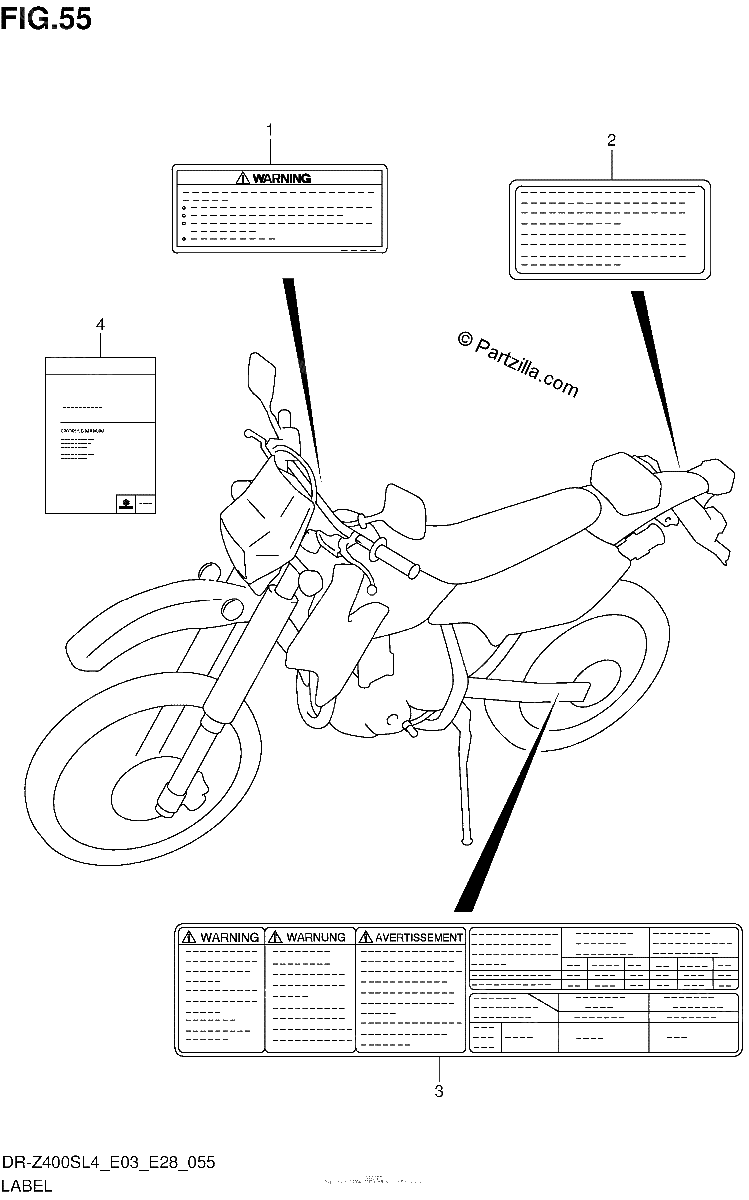 Diagrama de LABEL DR Z400SL4 E03