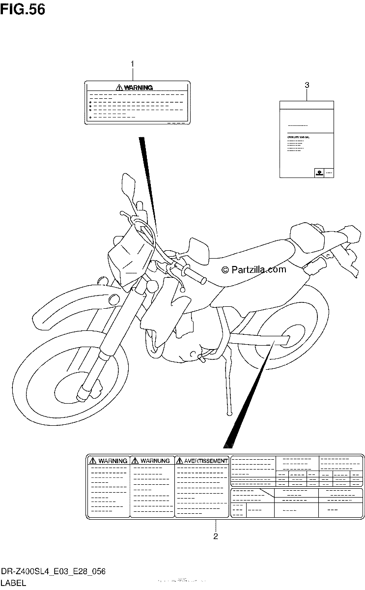 Diagrama de LABEL DR Z400SL4 E28