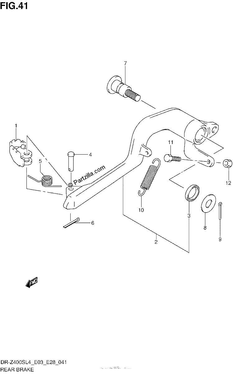 Diagrama de REAR BRAKE