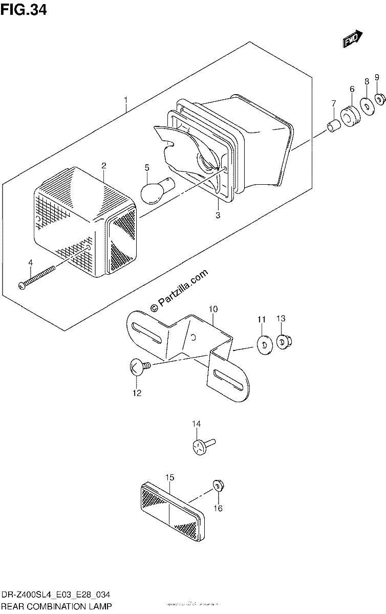 Diagrama de REAR COMBINATION LAMP