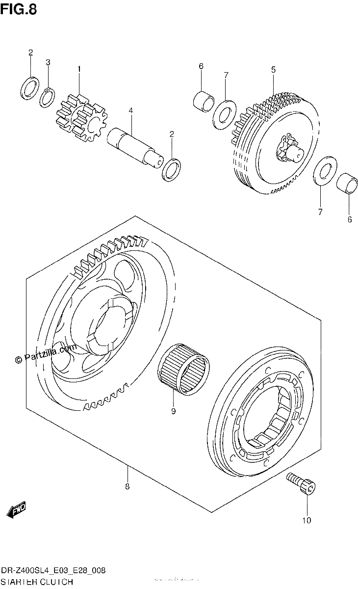 Diagrama de STARTER CLUTCH