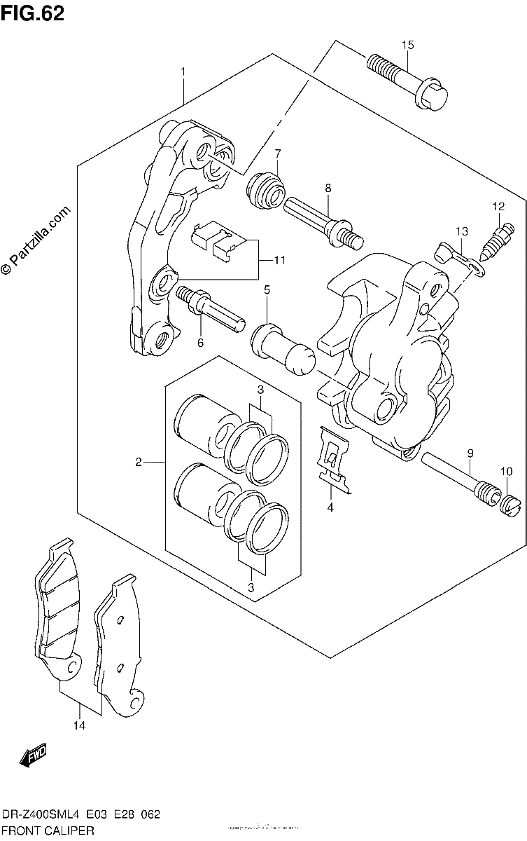 Diagrama de FRONT CALIPER
