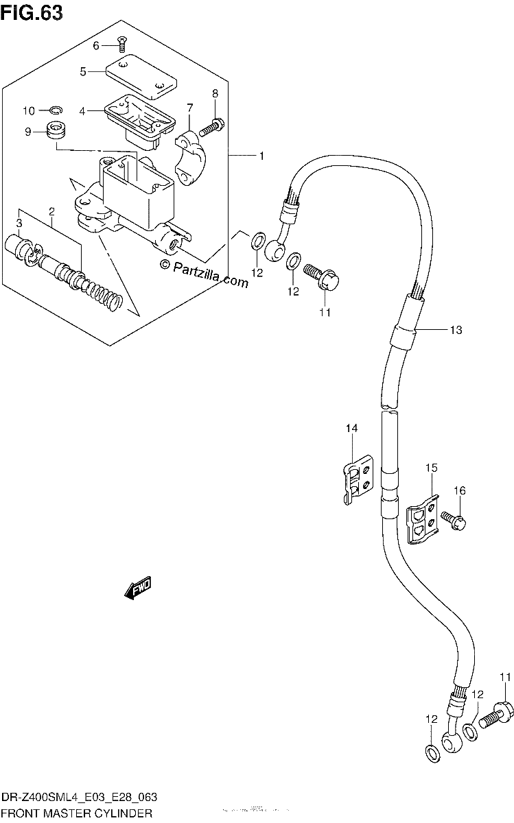 Diagrama de FRONT MASTER CYLINDER