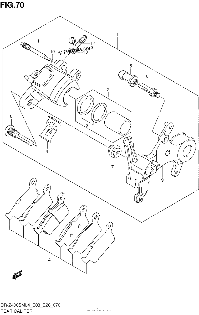 Diagrama de REAR CALIPER