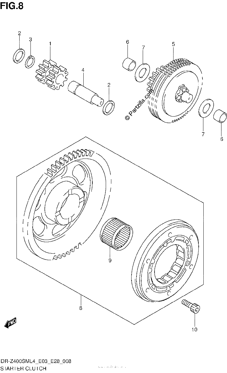 Diagrama de STARTER CLUTCH