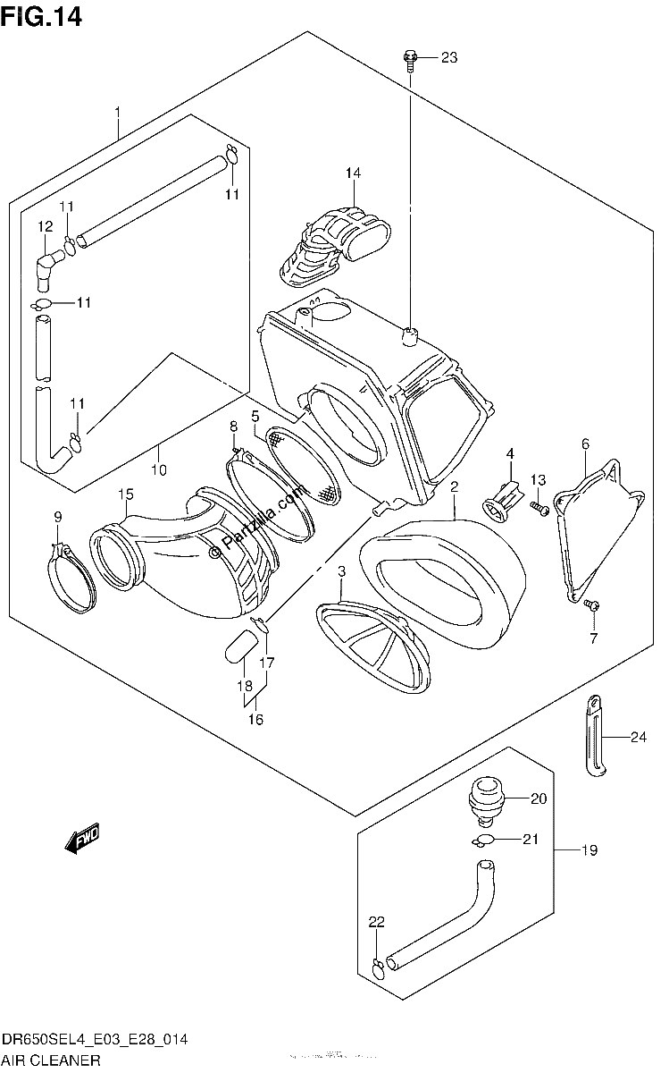 Diagrama de AIR CLEANER